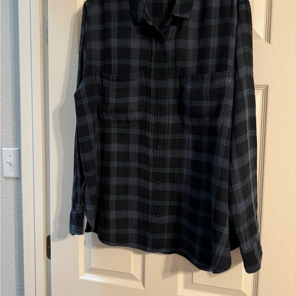 Madewell - Men's Plaid Shirt - Black and Green - Picture 3 of 5